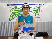 優勝：福田　哲郎選手　予選１位　第１ヒート１位　第２ヒート２位　合計４４点