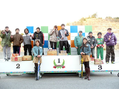 2012幸田レンタルカート耐久レース　入賞チーム1位~3位