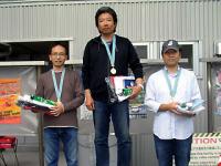 2012幸田サーキットアタック　第5戦<br>クラス２　優勝：吉田　喜是　選手（中）<br>2位：廣濱　佳和　選手（左）<br>3位：野田　達夫（右）