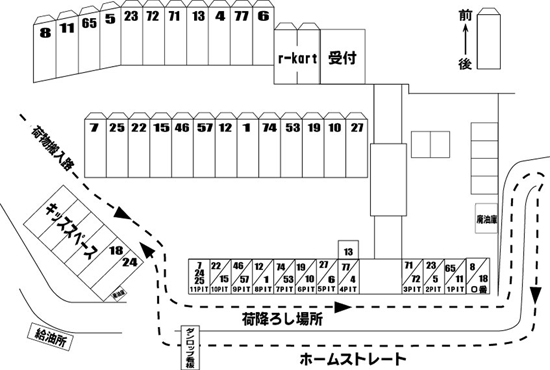 2016年エンジョイスポーツカートシリーズ　第３戦　暫定パドック図