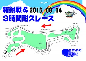 新鋭戦Ｘ幸田耐久シリーズ　8月14日　コースレイアウト