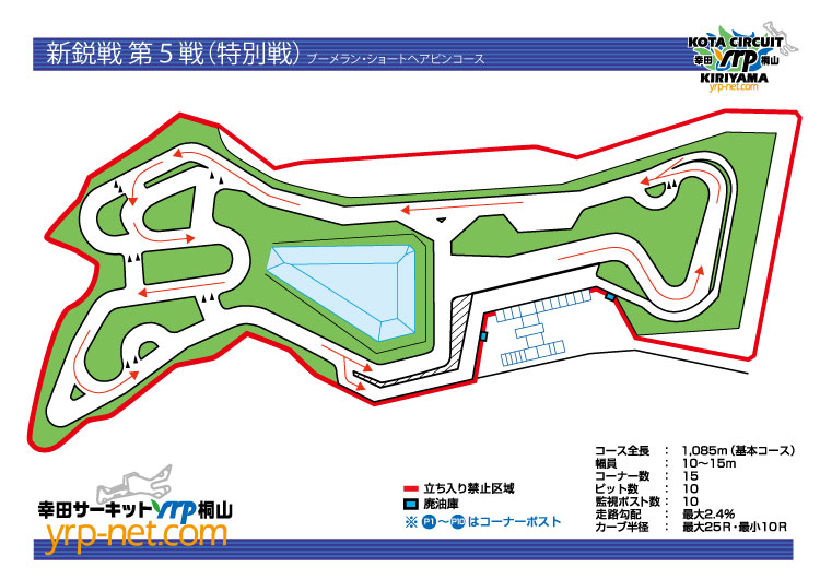 新鋭戦 第5戦 コースレイアウト