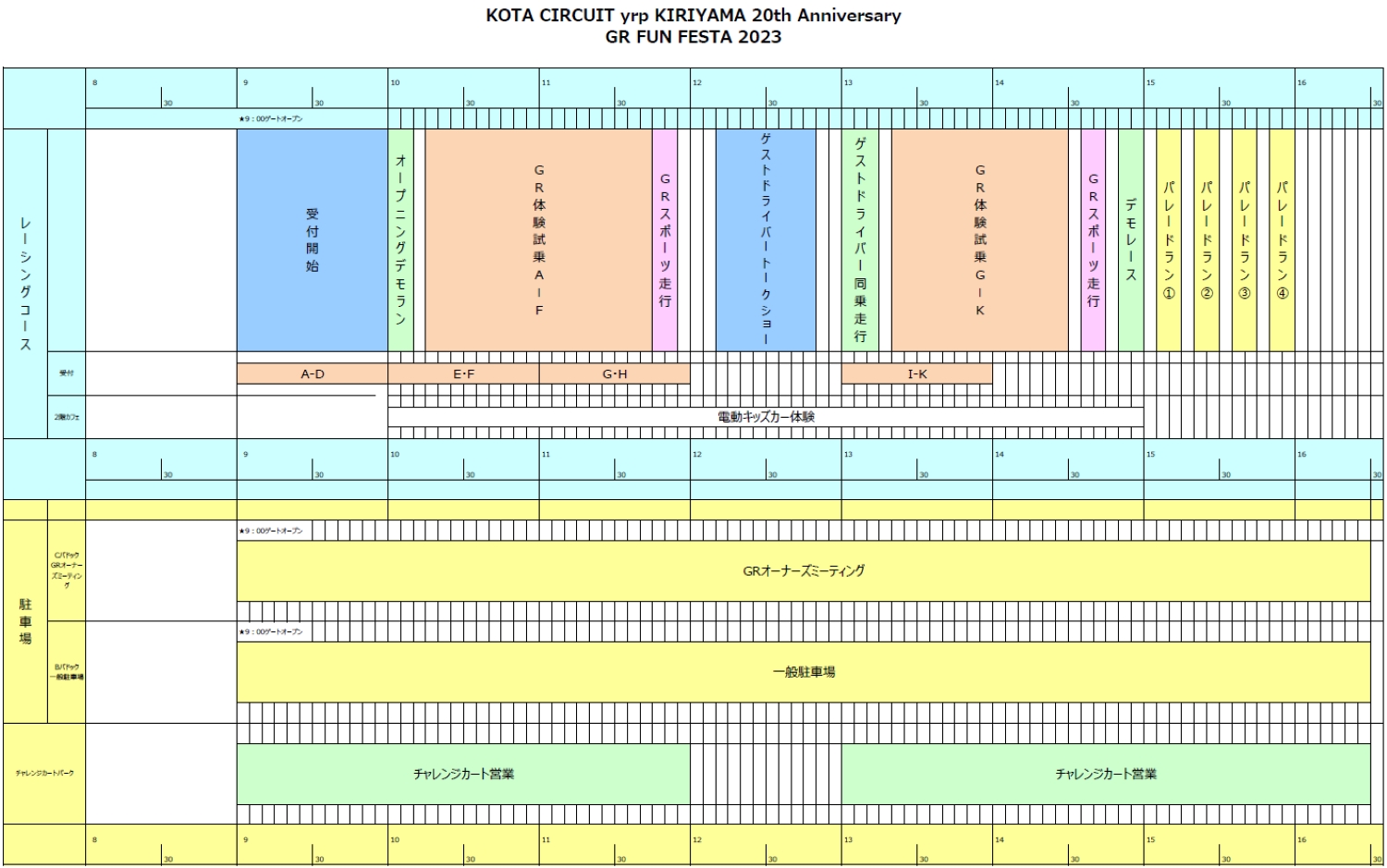 GR FUN FESTA 2023 タイムテーブル
